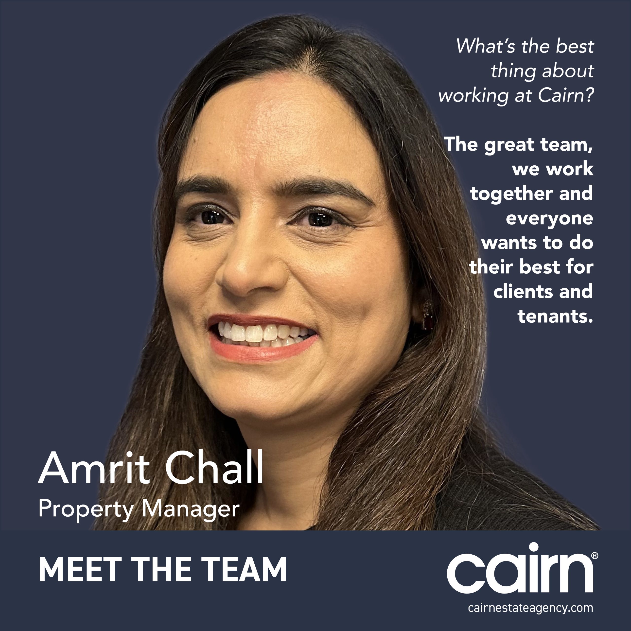 Meet the team - Amrit Chall - Property Manager | Cairn Estate & Letting ...